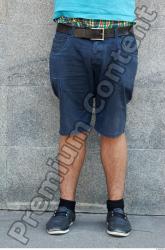 Leg Head Man Casual Shorts Slim Average Street photo references